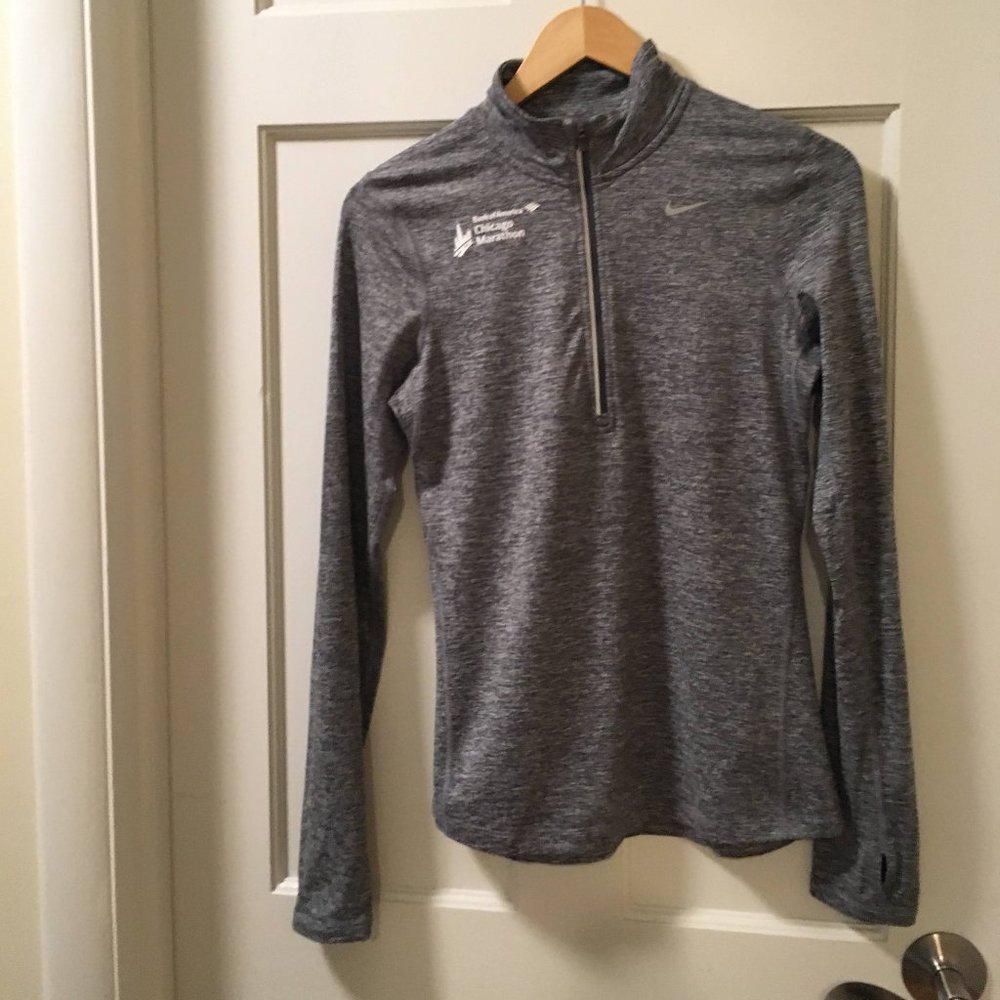 Nike dri-fit half zip-Chicago Marathon branded